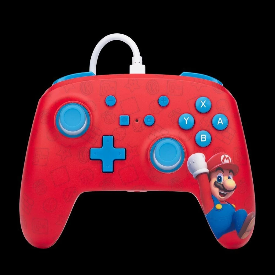 PowerA Enhanced Wired Controller for Nintendo Switch - Super Mario Themed Gamepad