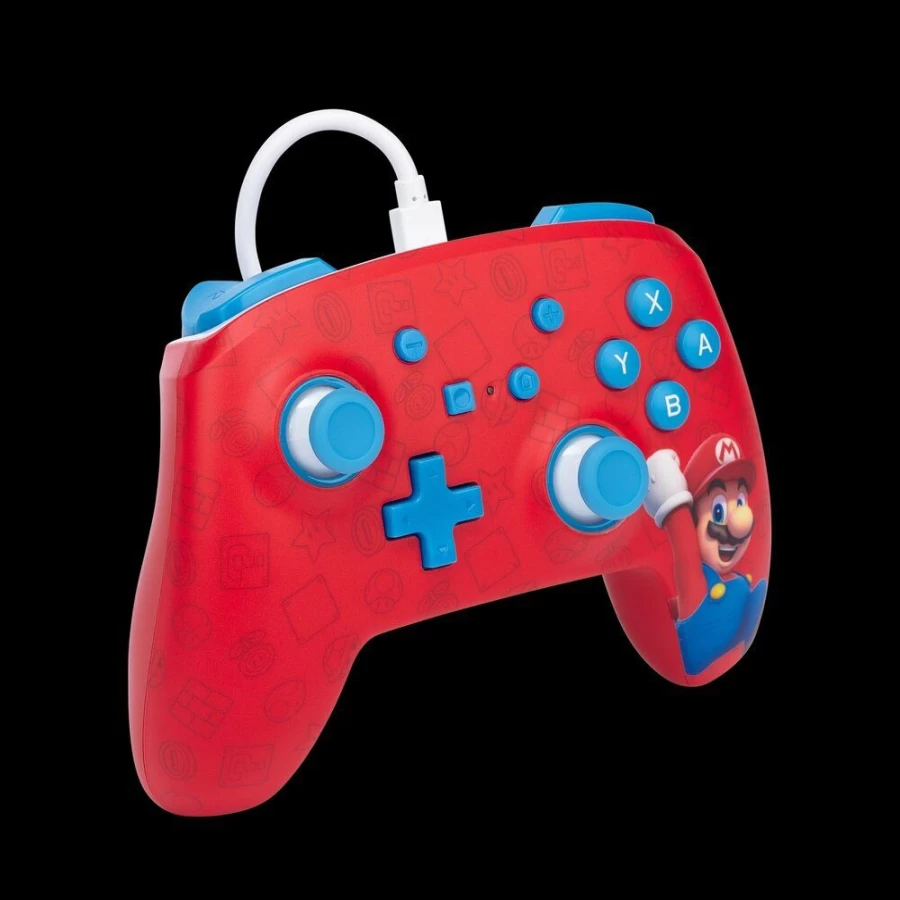 PowerA Enhanced Wired Controller for Nintendo Switch - Super Mario Themed Gamepad