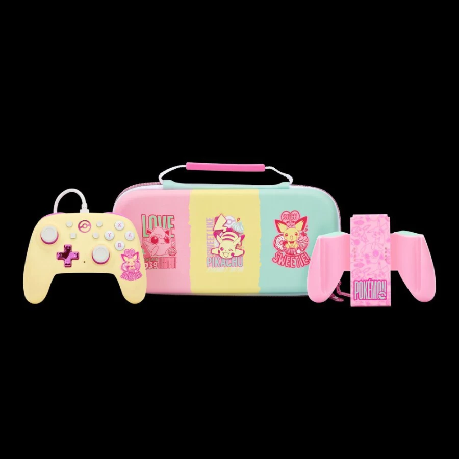PowerA Nano Wired Controller for Nintendo Switch with Protection Case & Comfort Grip - Pokemon: Sweet Assortment Edition