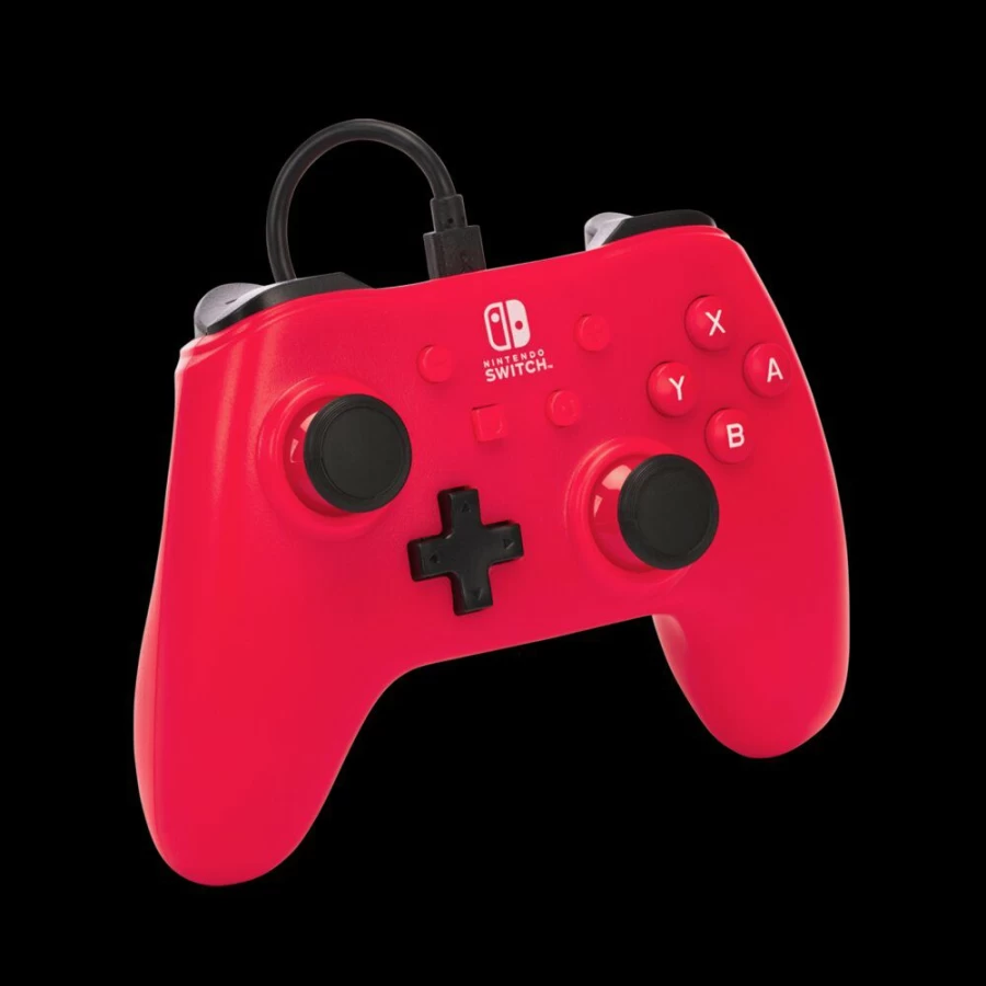 PowerA Enhanced Wired Controller for Nintendo Switch - Raspberry Red (Official Licensed)