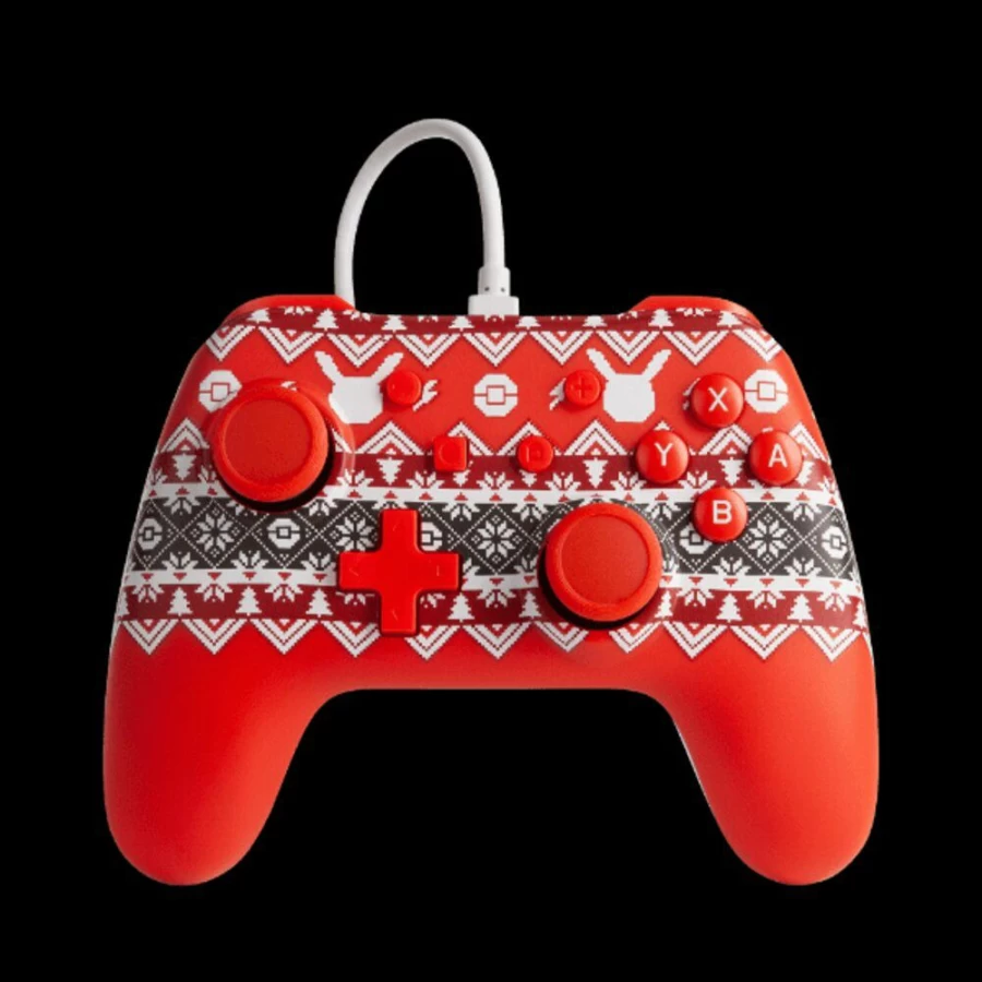 PowerA Wired Controller for Nintendo Switch - Pokemon Holiday Sweater Design Gamepad