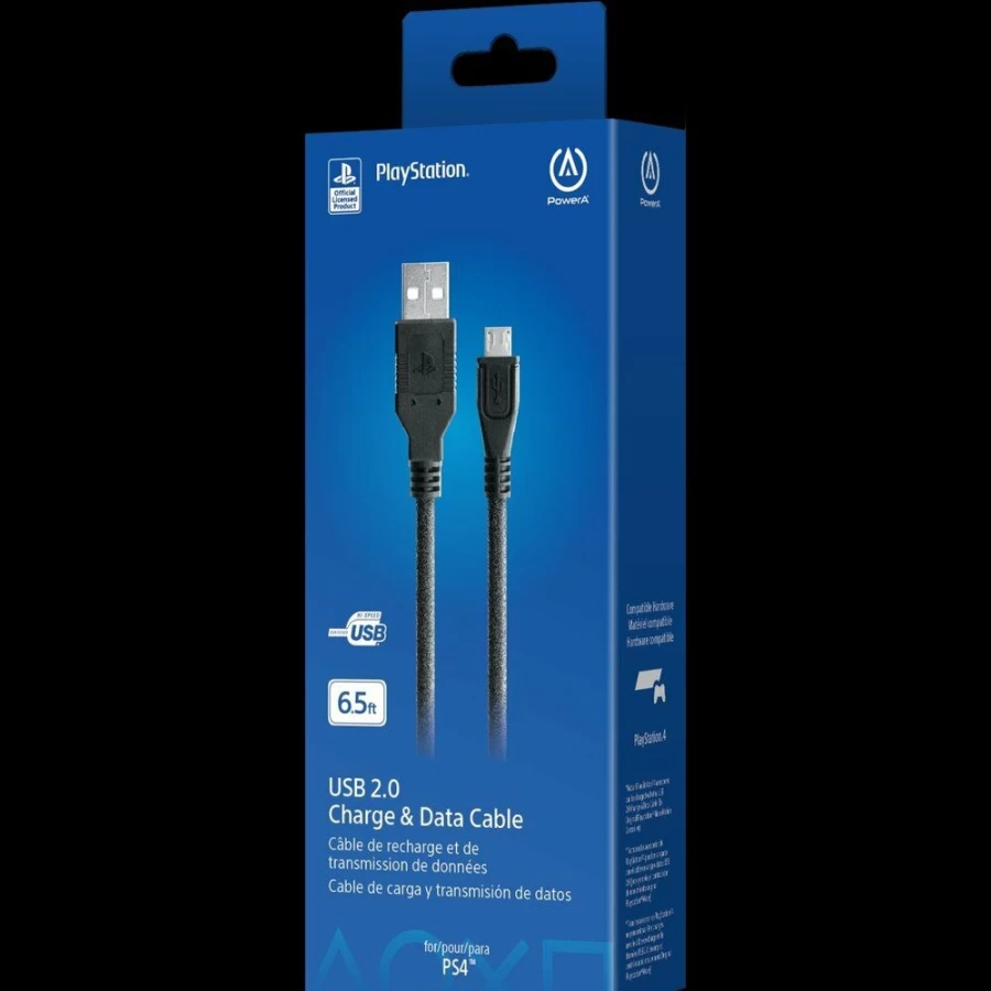 PowerA Playstation 4 USB Charging Cable - High-Speed Charger Cord for PS4 Controllers