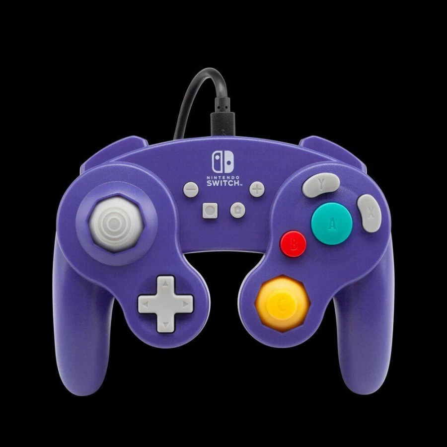 PowerA Purple Wired Controller for Nintendo Switch - GameCube Style Design