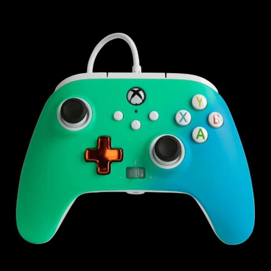 PowerA Enhanced Wired Gaming Controller for Xbox Series X|S - Seafoam Fade Design, Ergonomic Grip, Custom Buttons, 3.5mm Audio Jack