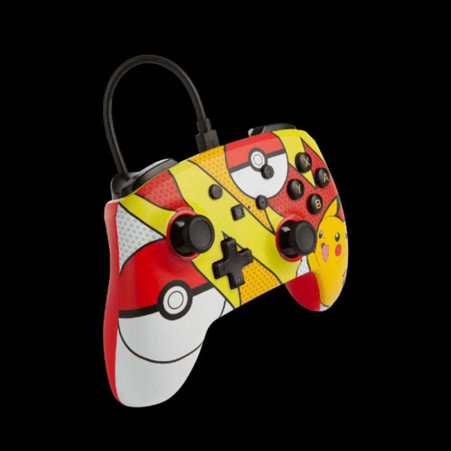 PowerA Enhanced Wired Controller for Nintendo Switch - Pokemon Pikachu Pop Art Design