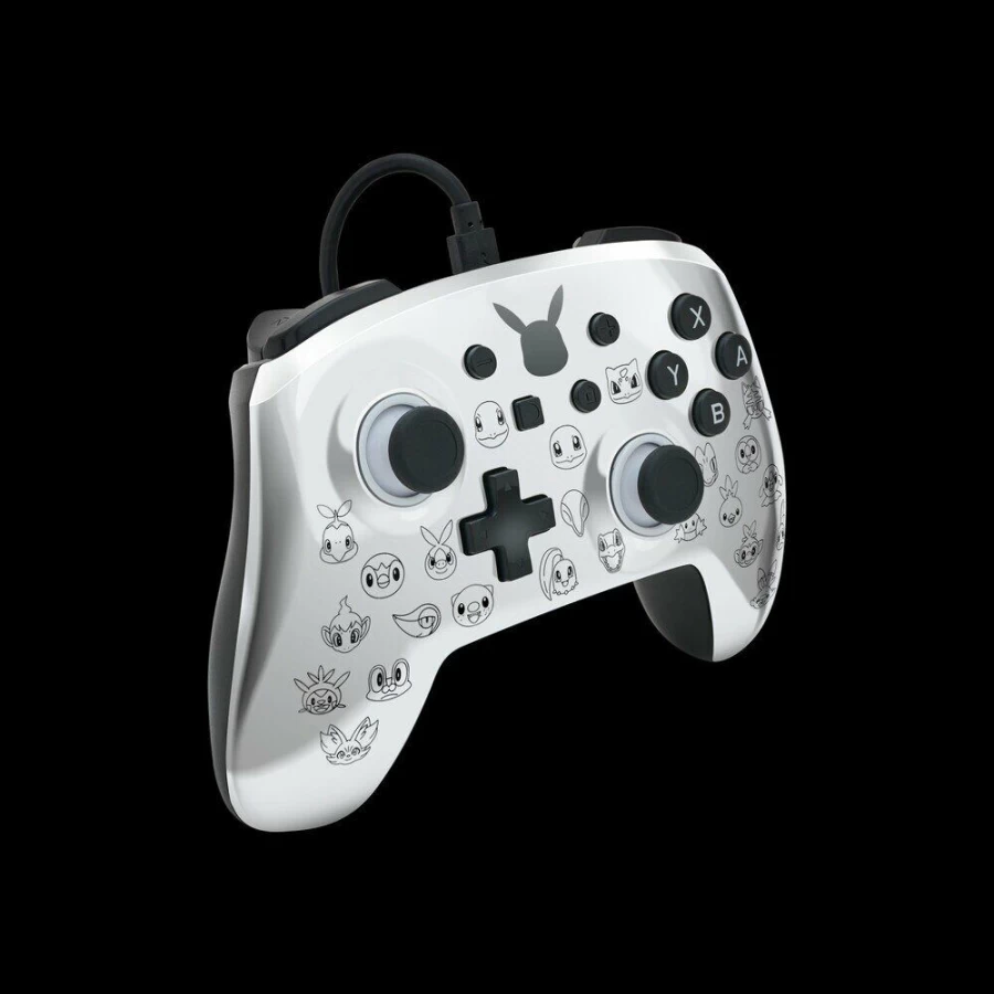PowerA Enhanced Wired Controller for Nintendo Switch - Pikachu Black & Silver Edition