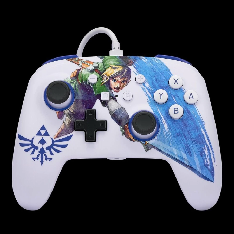 PowerA Enhanced Wired Controller with Master Sword Design & Slim Case for Nintendo Switch