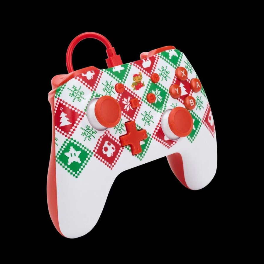 PowerA Mario Holiday Sweater Wired Controller for Nintendo Switch - Officially Licensed