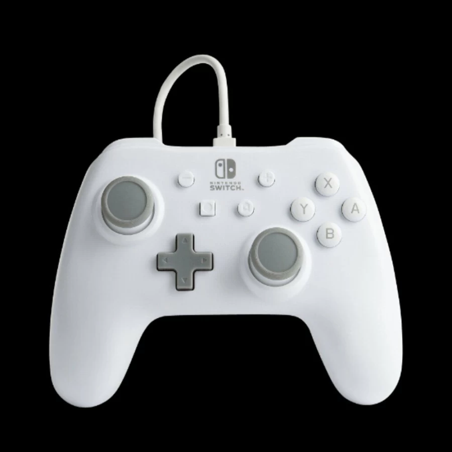 PowerA Enhanced Wired Switch Controller for Nintendo Switch - White Gaming Pad