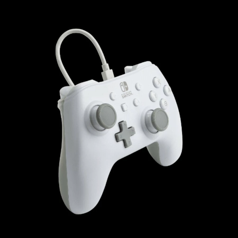 PowerA Enhanced Wired Switch Controller for Nintendo Switch - White Gaming Pad