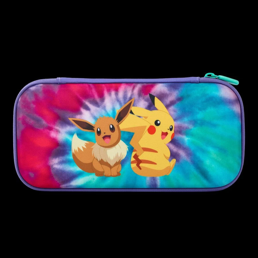 PowerA Slim Protective Case for Nintendo Switch OLED, Switch & Switch Lite - Tie-Dye Pikachu & Eevee Design