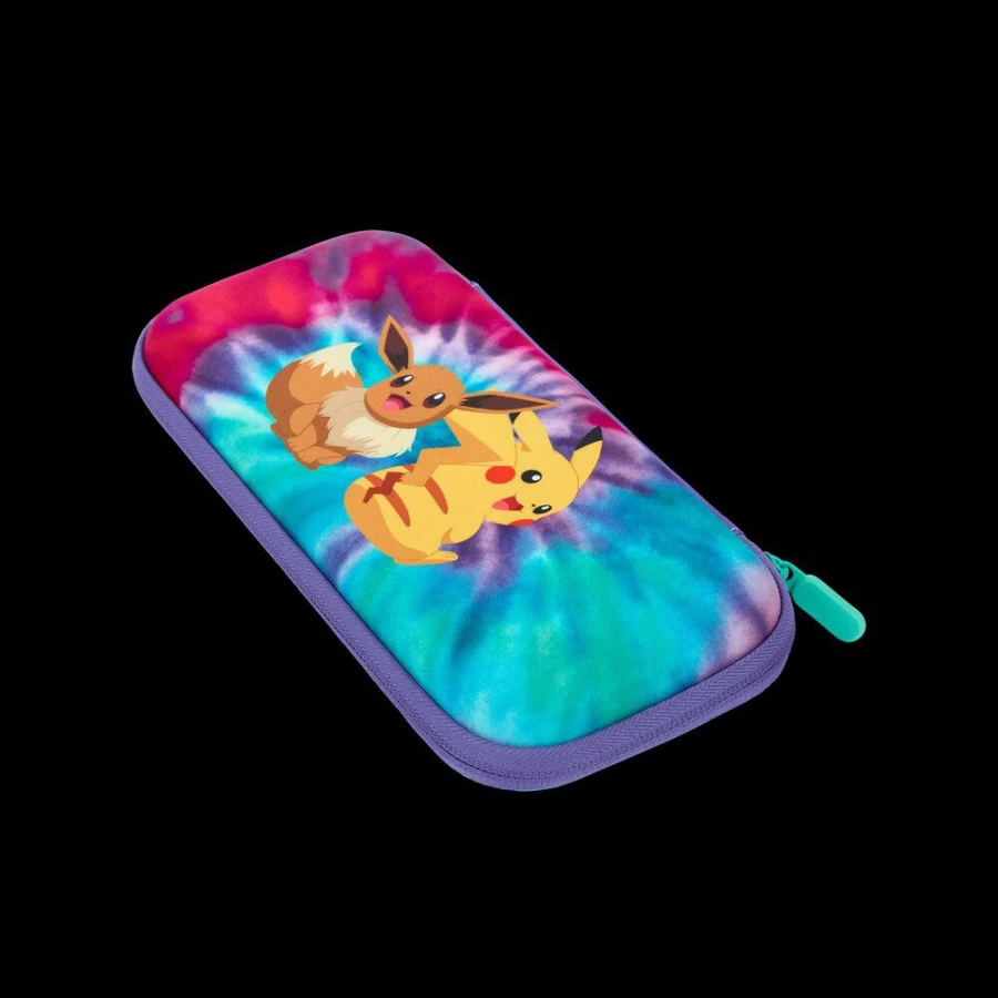 PowerA Slim Protective Case for Nintendo Switch OLED, Switch & Switch Lite - Tie-Dye Pikachu & Eevee Design
