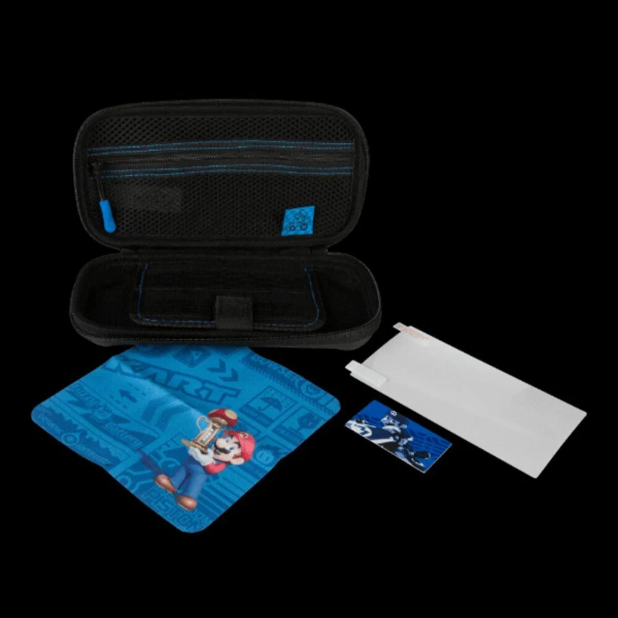 PowerA Mario Kart Blue Protective Case Kit for Nintendo Switch Lite - Durable Cover & Accessories