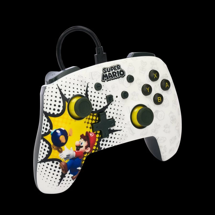 PowerA Enhanced Wired Controller for Nintendo Switch - Bob-Omb Blast Design, Officially Licensed