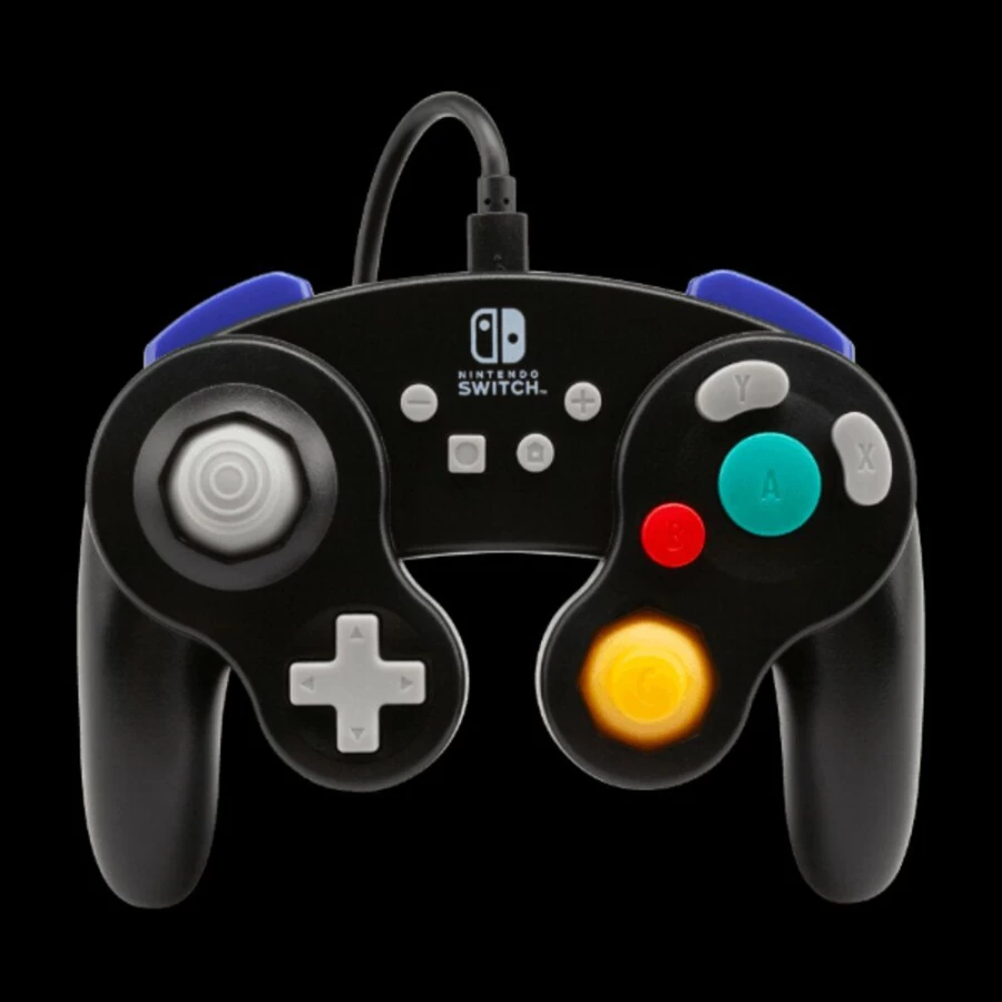 PowerA Enhanced Wired Controller for Nintendo Switch - GameCube Style, Black - Officially Licensed
