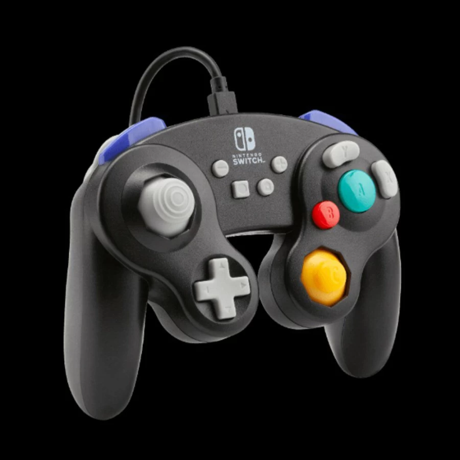 PowerA Enhanced Wired Controller for Nintendo Switch - GameCube Style, Black - Officially Licensed