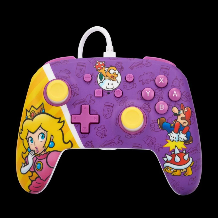 PowerA Enhanced Wired Controller for Nintendo Switch - Princess Peach Edition Battle Gamepad