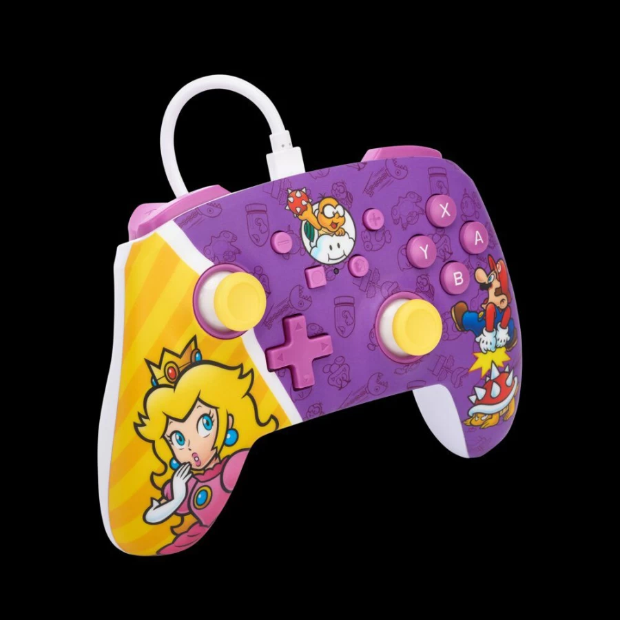 PowerA Enhanced Wired Controller for Nintendo Switch - Princess Peach Edition Battle Gamepad