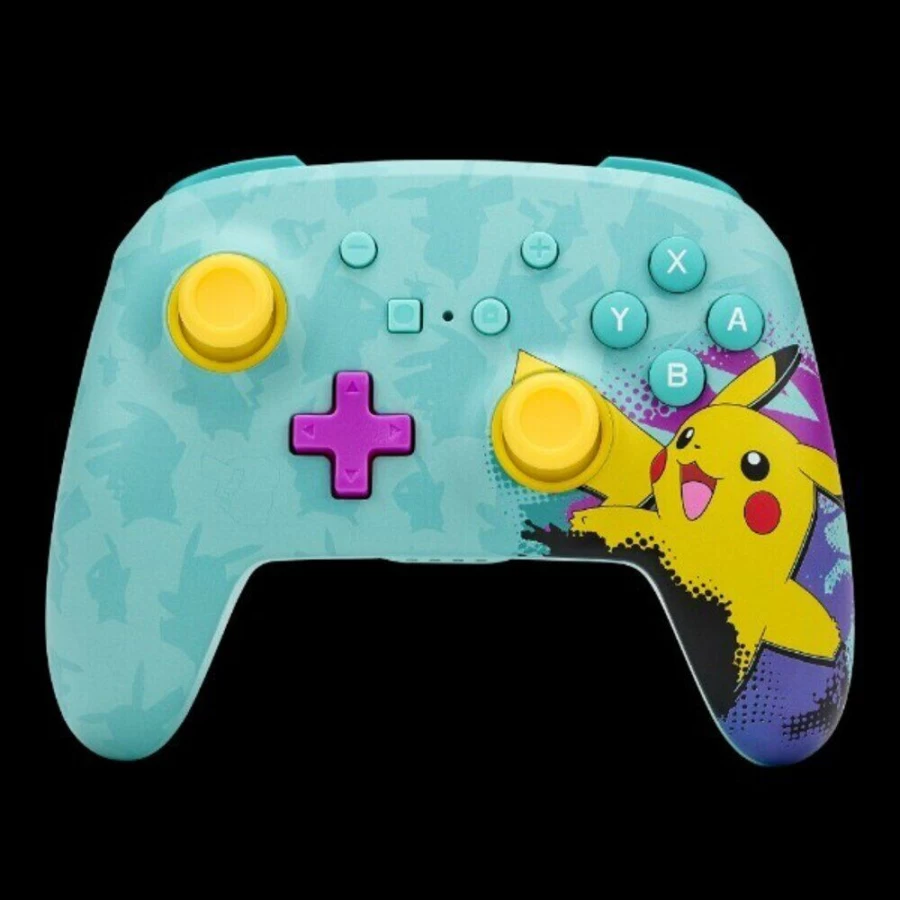 PowerA Enhanced Wireless Pikachu Controller for Nintendo Switch - Yellow Paint, Ergonomic Design, Motion Controls, Bluetooth Gaming Pad
