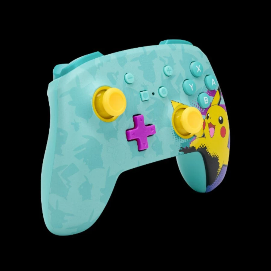 PowerA Enhanced Wireless Pikachu Controller for Nintendo Switch - Yellow Paint, Ergonomic Design, Motion Controls, Bluetooth Gaming Pad