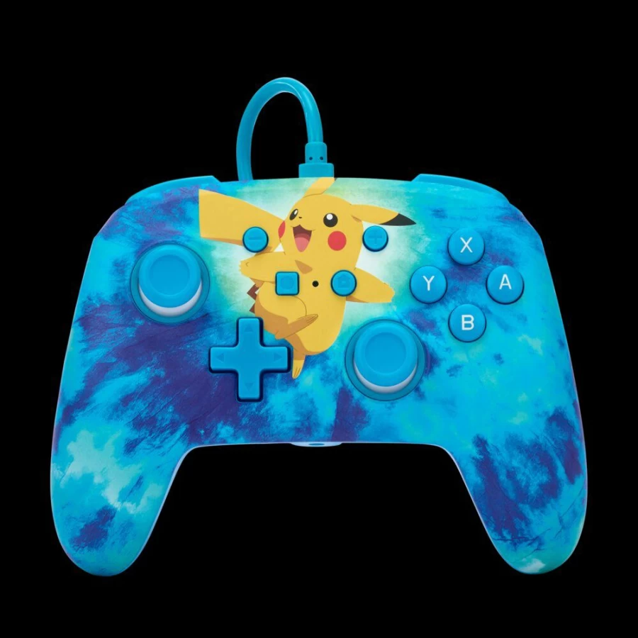 PowerA Enhanced Wired Controller for Nintendo Switch - Tie Dye Pikachu Design