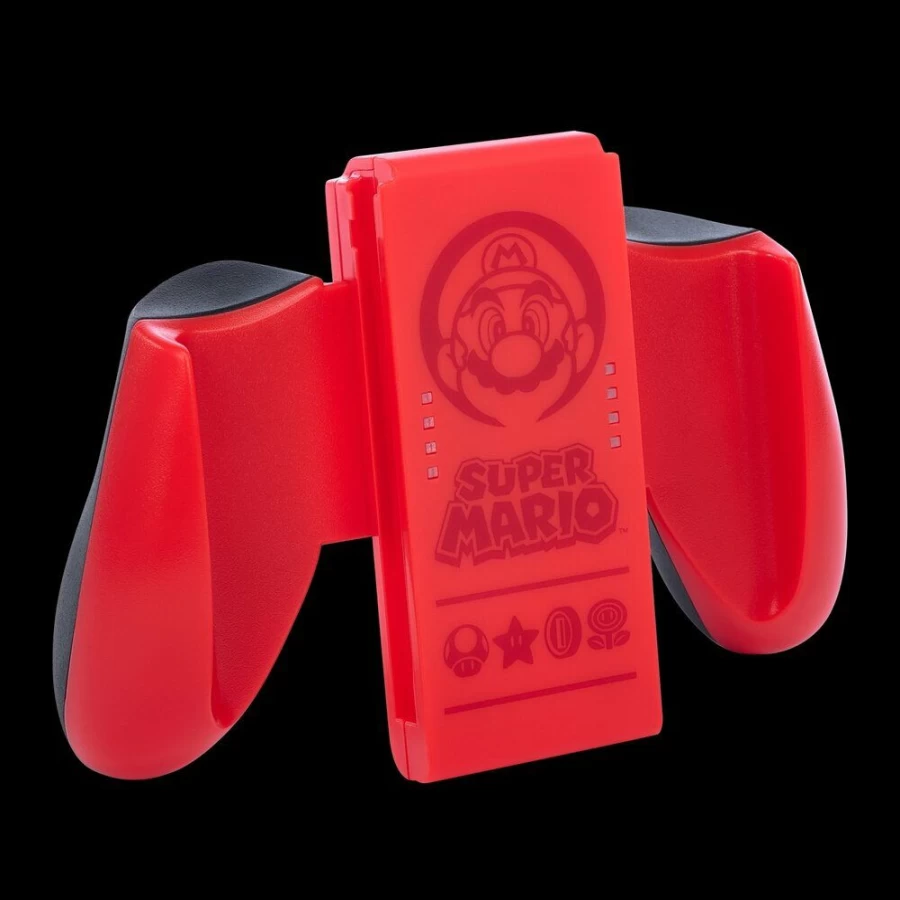 PowerA Super Mario Red Joy-Con Comfort Grip for Nintendo Switch - Enhanced Comfort Controller Holder