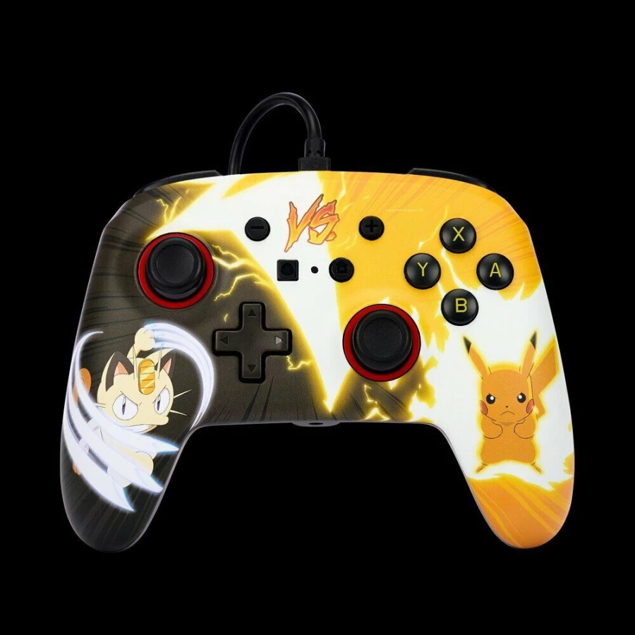 PowerA Enhanced Wired Controller for Nintendo Switch - Pokemon Pikachu Vs. Meowth Edition