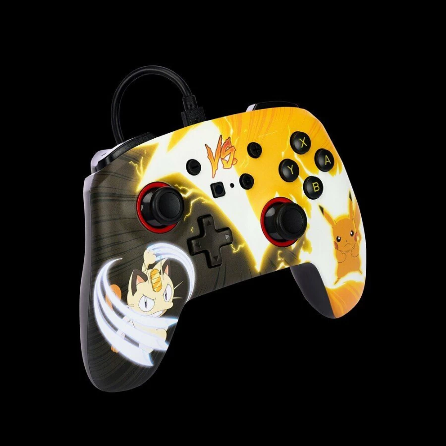 PowerA Enhanced Wired Controller for Nintendo Switch - Pokemon Pikachu Vs. Meowth Edition