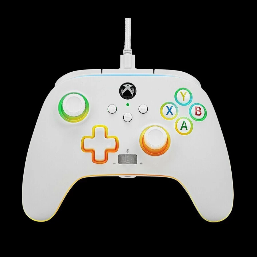 PowerA Spectra Enhanced Wired Gaming Controller for Xbox Series X|S - White | Officially Licensed for Xbox