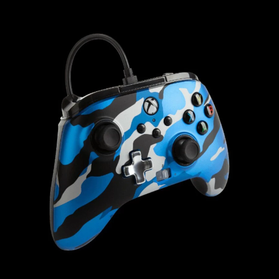 PowerA Enhanced Wired Xbox Series X|S Controller - Metallic Blue Camo Design