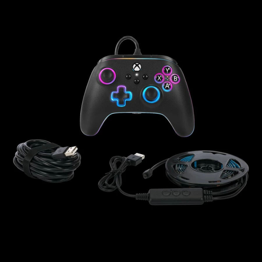 PowerA Advantage Wired Xbox Series X|S Controller with Lumectra RGB Lighting - Black