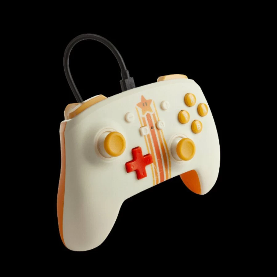 PowerA Enhanced Wired Controller for Nintendo Switch - Vintage Star Design, Officially Licensed