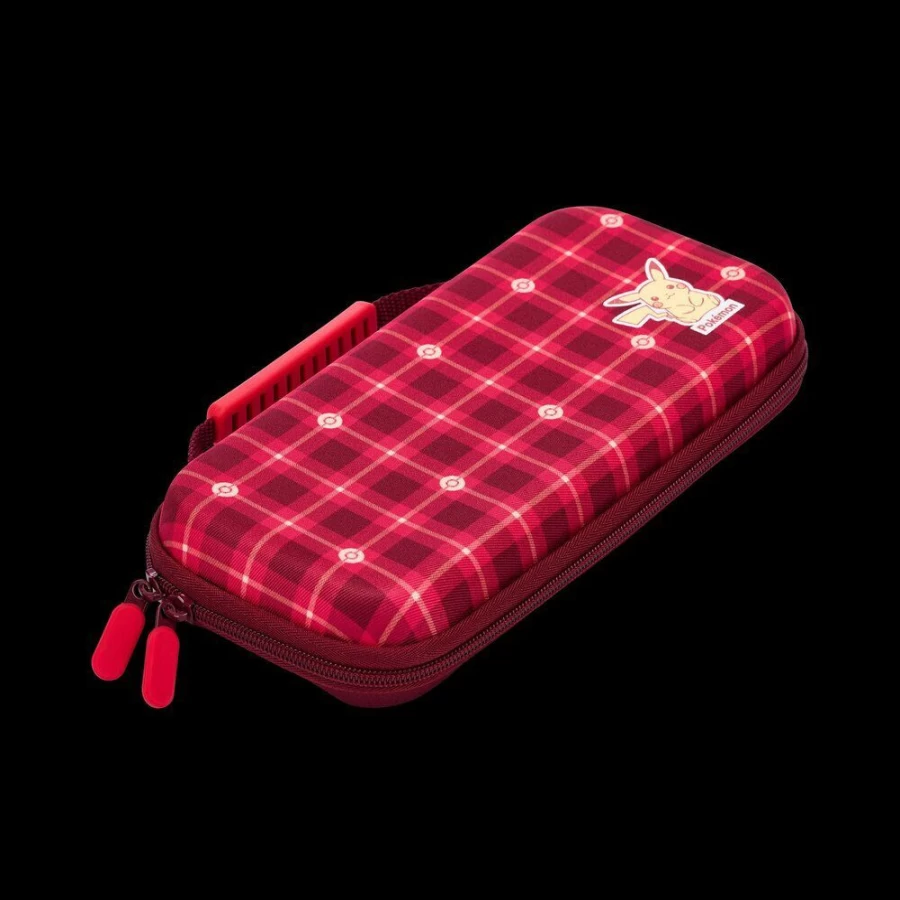 PowerA Pikachu Plaid Red Protective Case for Nintendo Switch OLED, Switch, and Switch Lite