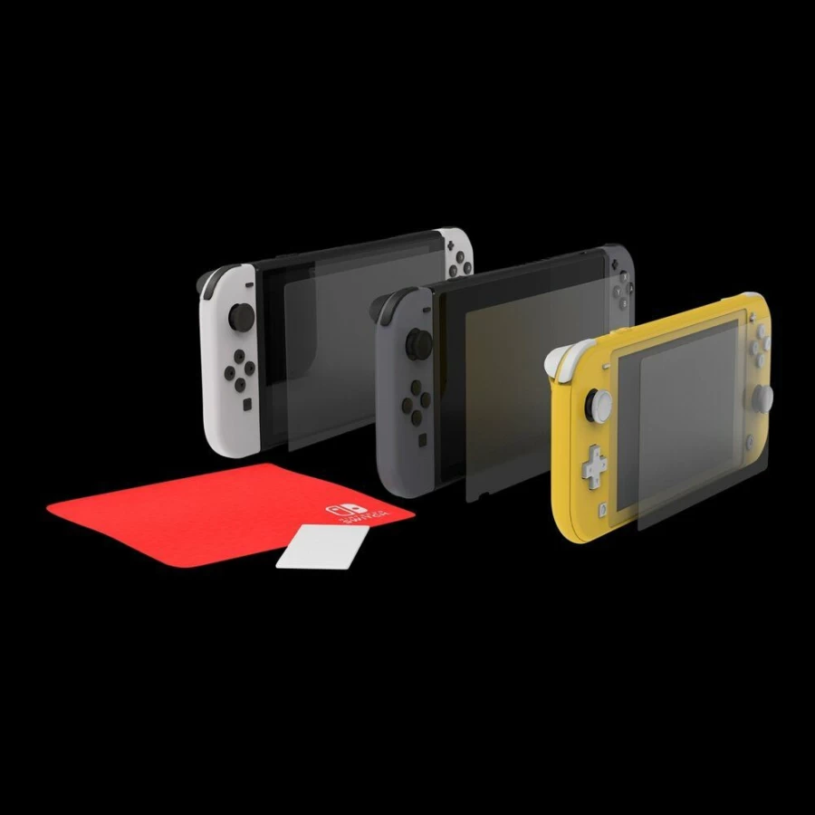 PowerA Anti-Glare Screen Protector for Nintendo Switch - 3-Pack Family Set, Matte Finish, Scratch-Resistant, Bubble-Free